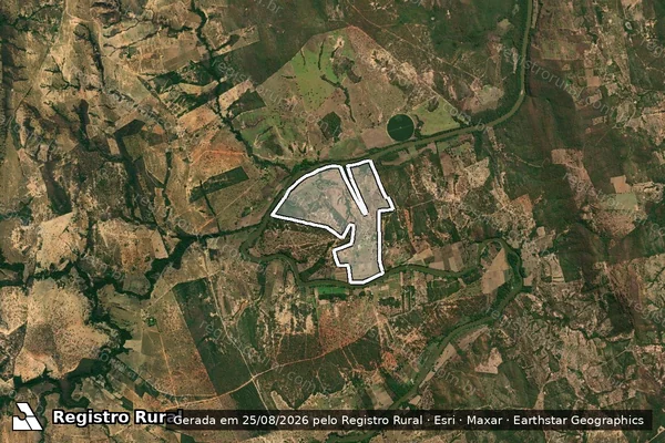 Imagem de satélite de FAZENDA SANTA MONICA - 001 em Presidente Juscelino - MG