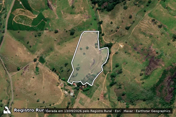 Imagem de satélite de FAZENDA PAU GIGANTE - GLEBA_A-2 em João Neiva - ES