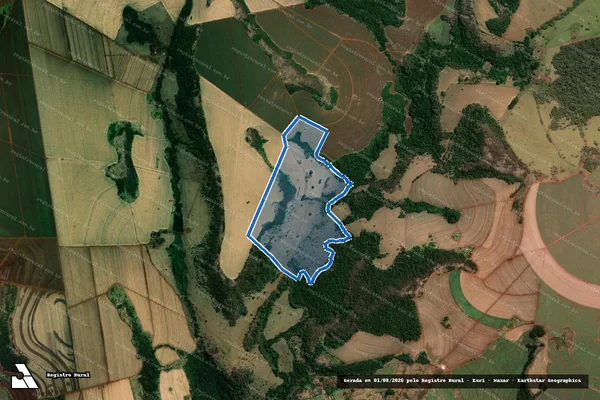 Imagem de satélite de FAZENDA PONTE ALTA - Matrícula 47426 em Uberaba - MG