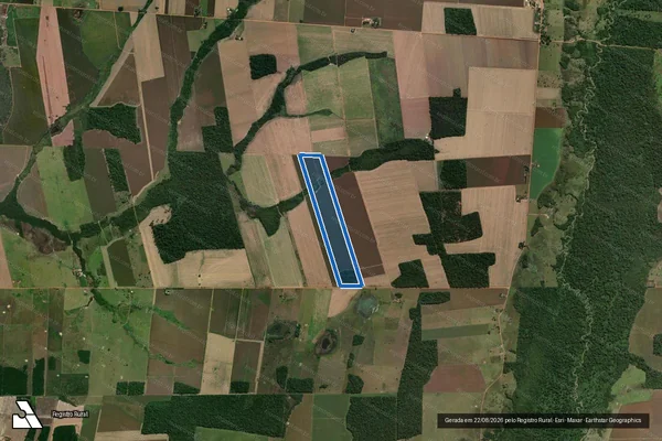 Imagem de satélite de Lote Rural 40 remanescente, Gleba 63, PIC PAR - Parcela 1 em Pimenteiras do Oeste - RO