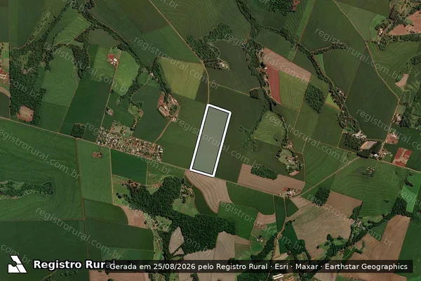 Imagem de satélite de LOTE RURAL Nº 53 - Parte 1 em São Pedro do Iguaçu - PR