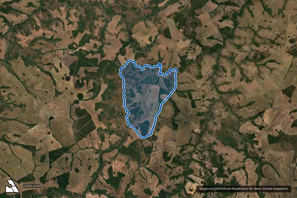 Imagem de satélite de FAZENDA SÃO JOÃO  - FAZENDA SÃO JOÃO em Serranópolis - GO