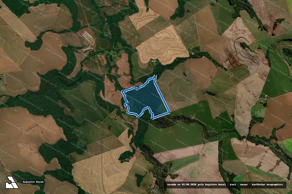 Imagem de satélite de LOTE RURAL Nº 50 DA GLEBA 9-PO - Parcela 1 em Pranchita - PR