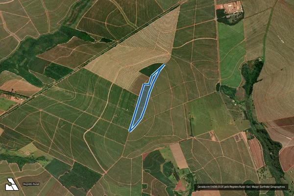 Imagem de satélite de Fazenda Lagoa Azul Parte 1 - Fazenda Lagoa Azul Parte 1 em Paraguaçu Paulista - SP