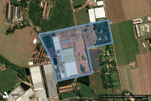 Imagem de satélite de Sitio Garça Mirim (unificado) - Parcela 1 em Holambra - SP