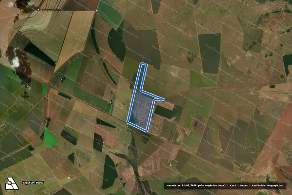 Imagem de satélite de FAZENDA CARAZINHO III - Área Desmembrada 01 em Cassilândia - MS