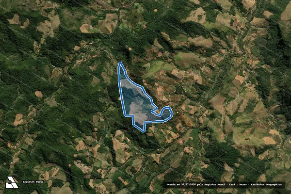 Imagem de satélite de Sitio do Muller - Parcela 1 em Santa Leopoldina - ES