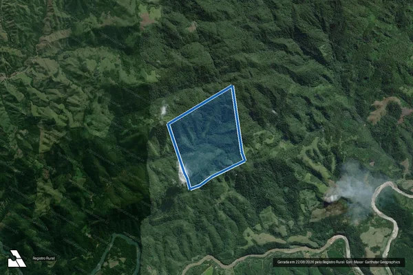 Imagem de satélite de Fazenda Quatro Águas - Matricula 733 em Iporanga - SP