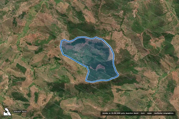 Imagem de satélite de Fazenda Barreiro - Parcela 1 em Aimorés - MG