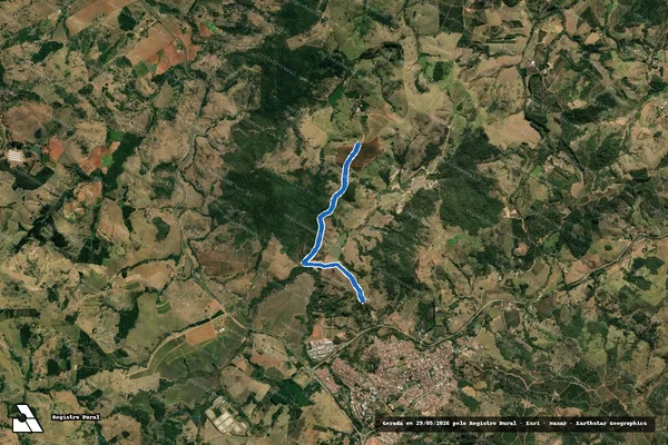 Imagem de satélite de Fazenda Ipanema - Estrada Rural Municipal ? não pavimentada em São José do Rio Pardo - SP