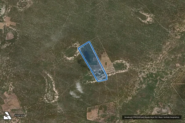 Imagem de satélite de FAZENDA LAGOA DE BEBÊ - PARCELA 08 em Carinhanha - BA