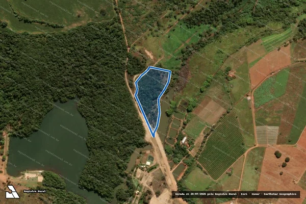 Imagem de satélite de Rancho Cabral - Gleba 2 em Terezópolis de Goiás - GO