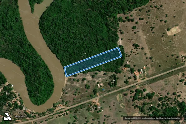 Imagem de satélite de Fazenda Santa Catarina ? Parcela I - Rancho Rosana em Cáceres - MT