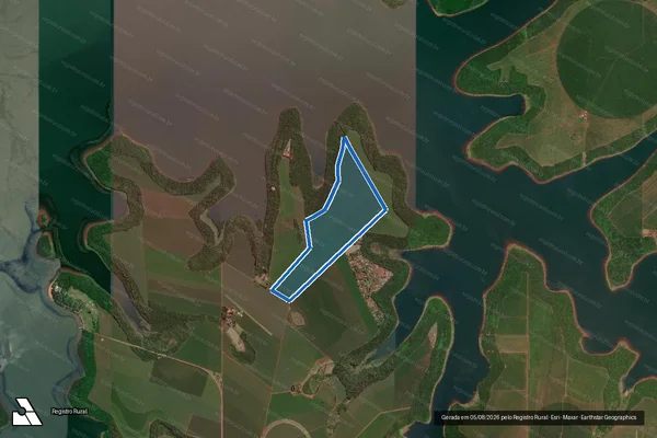 Imagem de satélite de ÁREA DE TERRAS RURAL - Parte 1 em Santa Terezinha de Itaipu - PR