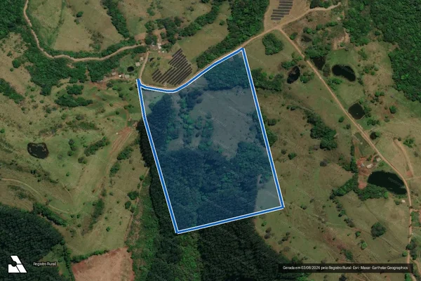 Imagem de satélite de Parte dos Lotes Rurais nºs 158 e 159 - Parcela 1 em São Miguel do Oeste - SC