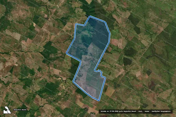 Imagem de satélite de FAZENDA SERRA VERDE - 001 em Floresta do Araguaia - PA