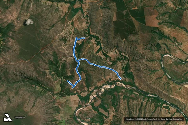 Imagem de satélite de Estrada 01 ? P.A Dois de Junho - Parte 1 em Olhos-d'Água - MG
