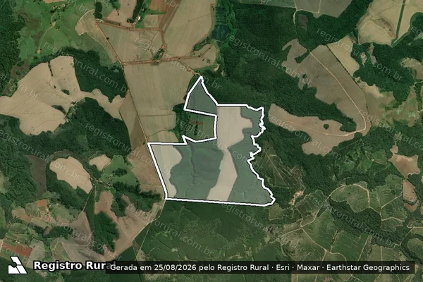 Imagem de satélite de FAZENDA ÁGUAS DA CACHOEIRINHA I - Parte 1 em Capão Bonito - SP