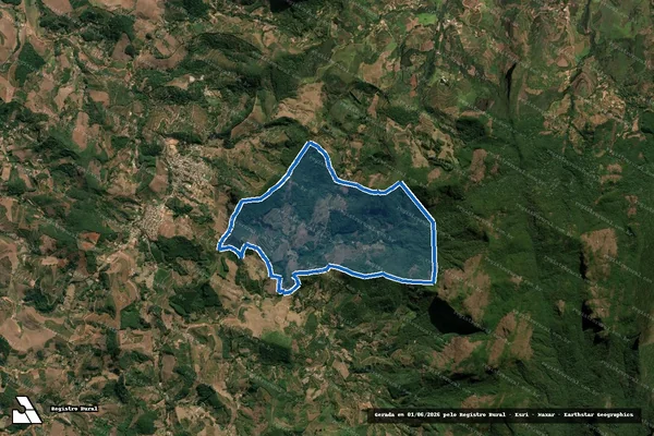 Imagem de satélite de FAZENDA CAPARAÓ - Parte 1 em Araponga - MG