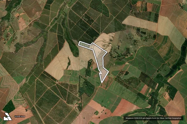 Imagem de satélite de SITIO SÃO LUIZ - MATRICULA 26322 em Bariri - SP