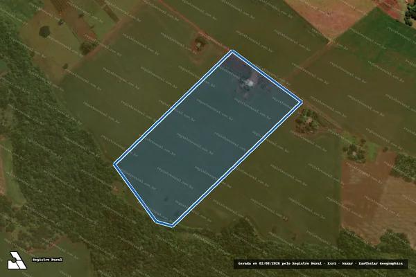 Imagem de satélite de P.A. Santa Terezinha - Lote 32 - Parte 32 em Sidrolândia - MS