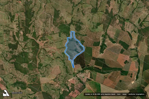 Imagem de satélite de FAZENDA BARREIRINHO - Parte 1 em Cachoeira de Goiás - GO
