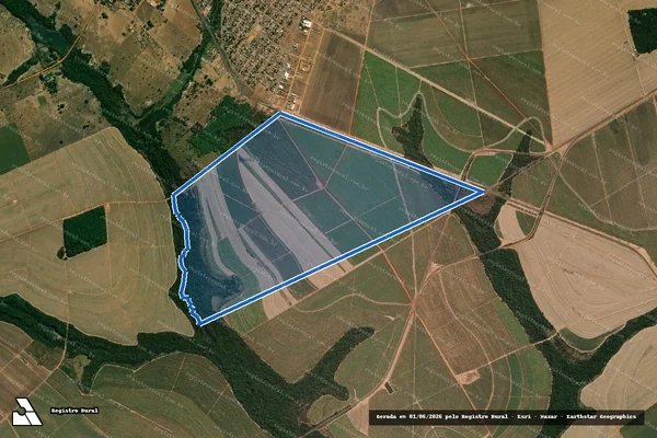 Imagem de satélite de FAZENDA GUANABARA - Mat. nº: 12.316 em Nova Olímpia - MT