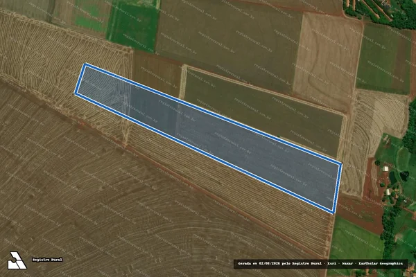 Imagem de satélite de Lote Rural 68-B, 2 Parte 33 Perimetro, Fazenda Britania - Parcela 1 em Maripá - PR