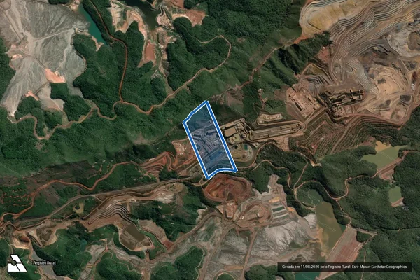 Imagem de satélite de Fazenda Brucutu ? BR-05C - Parcela 01 em São Gonçalo do Rio Abaixo - MG