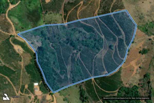 Imagem de satélite de CÓRREGO DO JACUTINGA - Parte 1 em Caratinga - MG