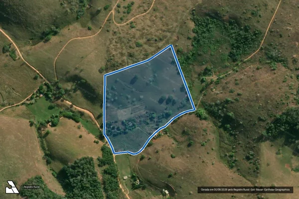 Imagem de satélite de SÍTIO SANTA LUZIA - Parte 1 em Pirapetinga - MG