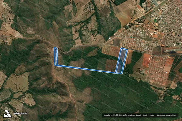 Imagem de satélite de Fazenda Águas Claras - 017 em Paracatu - MG