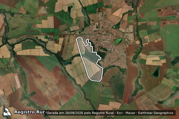 Imagem de satélite de FAZENDA VASSOURAL II GLEBA B - Parte 1 em Pontal - SP