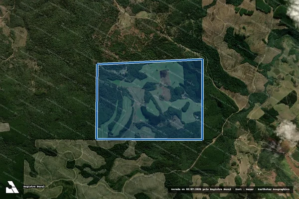 Imagem de satélite de QUINÃO 9 DA GLEBA ?A? - FAZENDA FORTALEZA - Parte 1 em Coronel Domingos Soares - PR