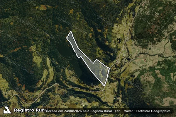 Imagem de satélite de VACAS GORDAS - GLEBA 01 em Urubici - SC