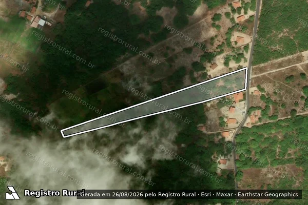 Imagem de satélite de LOTE 0801 - SÍTIO MORODA DO RIBEIRO - Parte 1 em Cascavel - CE