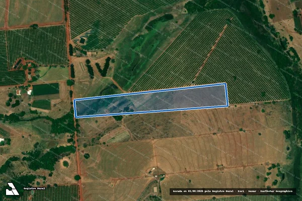 Imagem de satélite de SITIO SALGUEIRO - Matrícula 982 em Urânia - SP