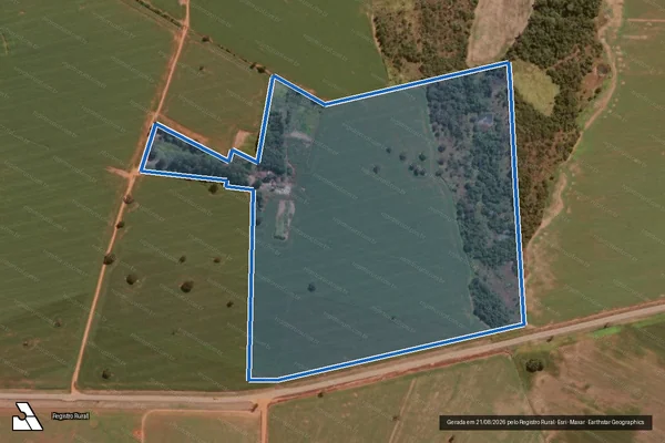 Imagem de satélite de Fazenda Boa Vista do Jacaré - Parte 2 em Piracanjuba - GO