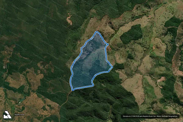 Imagem de satélite de FAZENDA DOS COSTAS OU SANTA CRUZ E ESCONDIDO - Parcela 1 em Rio Vermelho - MG