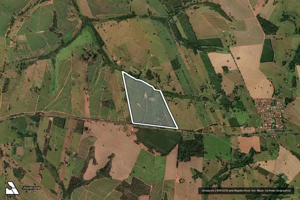 Imagem de satélite de Sitio Santo Antonio - Sitio Santo Antonio em Nhandeara - SP