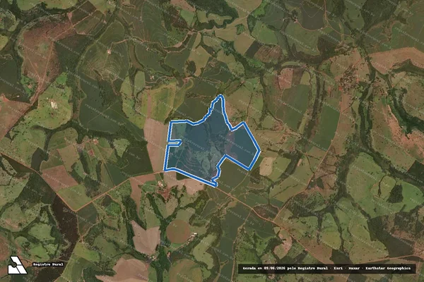 Imagem de satélite de FAZENDA BOM JARDIM E SAMAMBAIA - Gleba 1 em Prata - MG