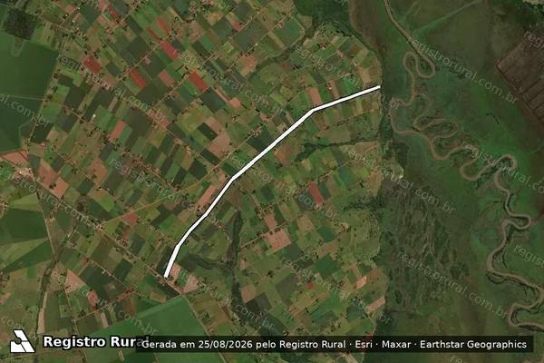 Imagem de satélite de PROJETO DE ASSENTAMENTO FOZ DO RIO AMAMBAI - Estrada Vicinal 04 em Itaquiraí - MS