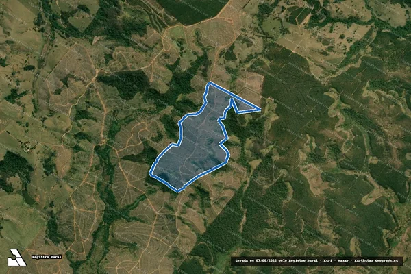 Imagem de satélite de Fazenda Coqueiro - Gleba 01 em Álvaro de Carvalho - SP