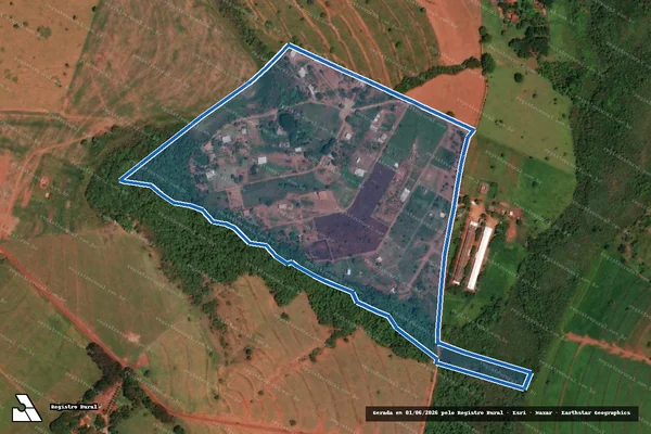 Imagem de satélite de FAZENDA CAPÃO BONITO - - em Monte Alegre de Minas - MG