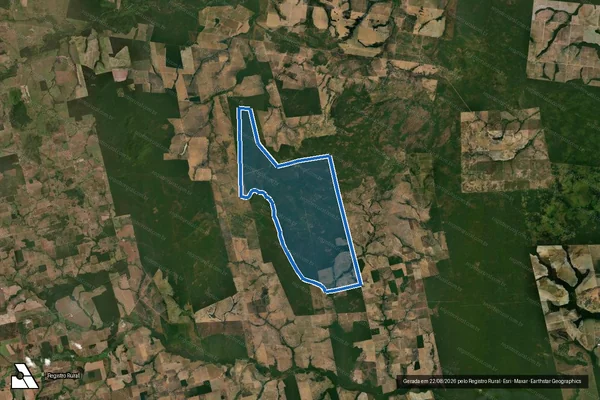 Imagem de satélite de Fazenda Divisa - Santa Terezinha em Vila Rica - MT