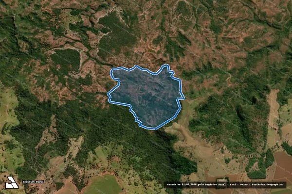 Imagem de satélite de FAZENDA BOA VISTA LUGAR DENOMINADO GROTÃO - MANOEL RODRIGUES DE RESENDE E OUTROS em Portelândia - GO