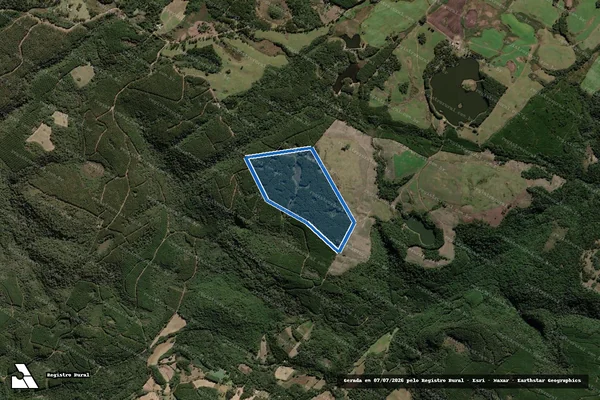 Imagem de satélite de Fazenda do Tigre - Matrícula 9303 em Caçador - SC