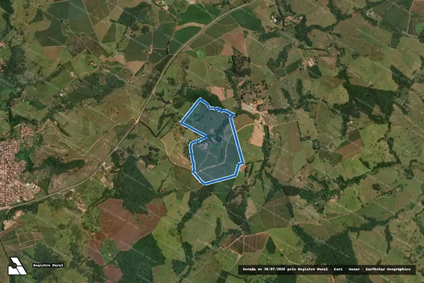 Imagem de satélite de FAZENDA SANTA MARIA  - FAZENDA SANTA MARIA GLEBA 2 em Capetinga - MG
