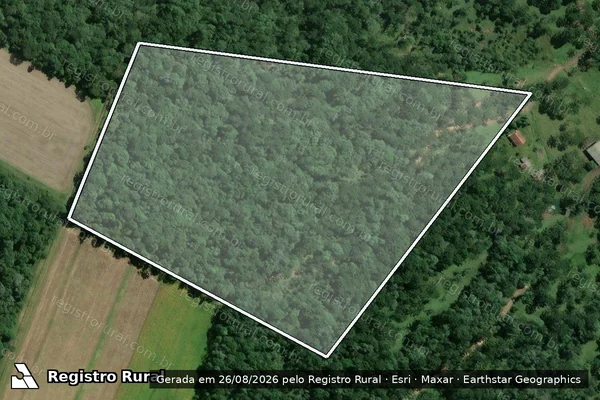 Imagem de satélite de SITIO FLORESTA PEDRA FINA  - Matricula 15452 em Mafra - SC