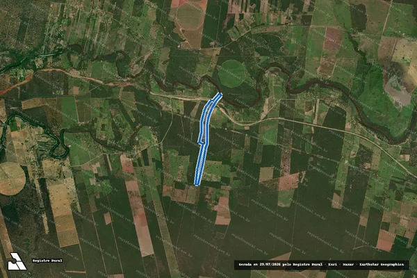 Imagem de satélite de FAZENDA DOIS RIOS PARTE I - Parte 1 em Jaborandi - BA